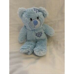 Teddy Mountain Teddy Bear Plush Stuffed Animal Toy Hearts Light Blue 12” 2021
